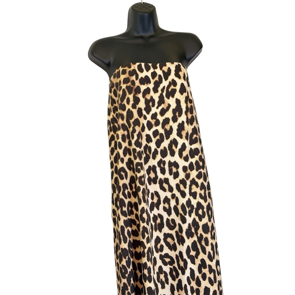 Strapless Leopard Print Midi Dress - Picture 12 of 16